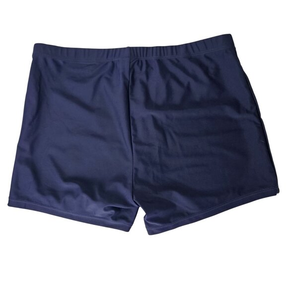 Kate Kasin Womens Navy Large Swimsuit with Boy Shorts Bow Tie & Crisscross Back - Picture 3 of 12